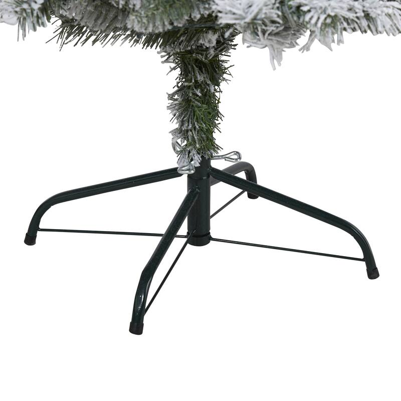 5' Flocked with White Pinecones Artificial Christmas Tree, Unlit - 5 Foot