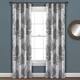 Lush Decor Linear Tree Insulated Blackout Window Curtain Panel Pair - 84 Inches - Gray