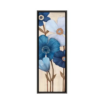 iCanvas "Fleurs Bleues I" by MAJA Framed