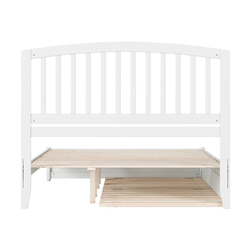 Lucia Platform Bed with Panel Footboard and Twin XL Trundle