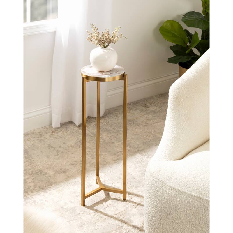 Kate and Laurel Aguilar Glam Drink Table - 9x9x23