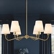 preview thumbnail 32 of 54, Starsky 6-Light Modern Classic Chandelier with White Linen Shades