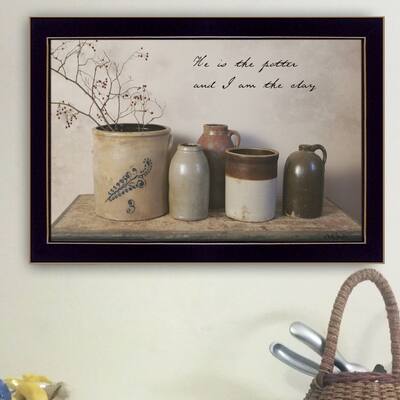 TrendyDecor4U Farmhouse "He is the Potter" Framed Print Wall Art by Billy Jacobs