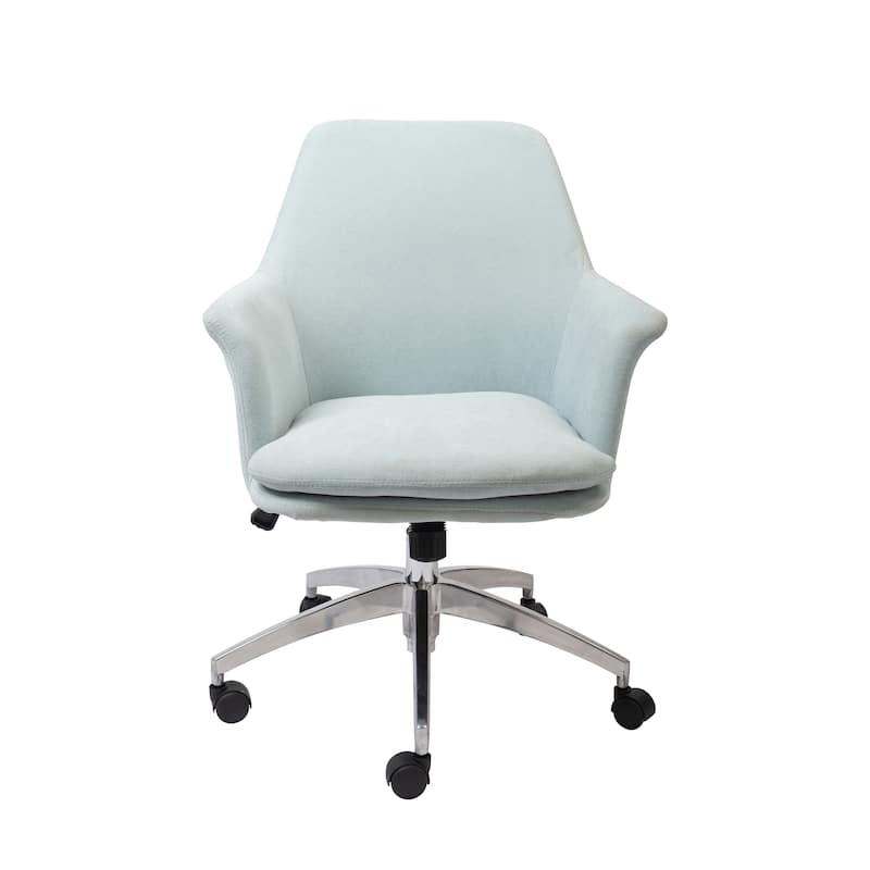 Porthos Home Nala Velvet Office Chair with Arms, Adjustable Seat