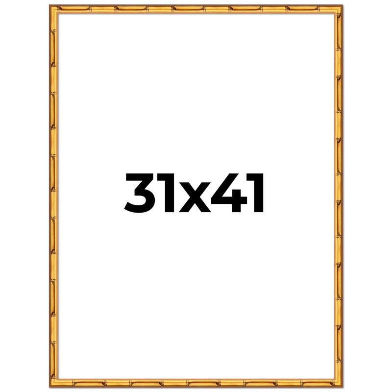 31x41 Frame Gold Bamboo Picture Frame - Complete Modern Photo Frame