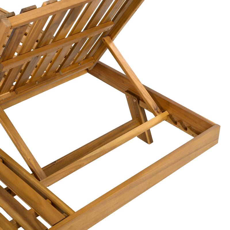 Christopher Knight Home- Harper Outdoor Acacia Wood Chaise Lounge(No Cushion)