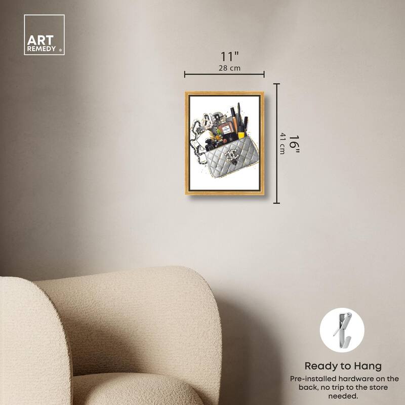 Grey Treasure Bag Canvas by Art Remedy