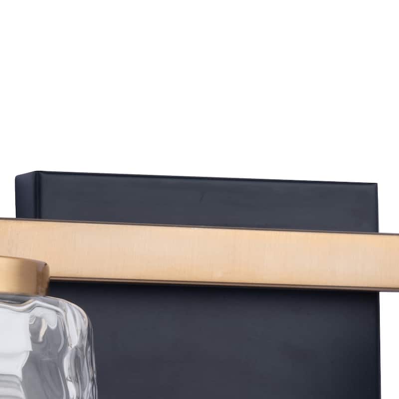 Modern Radiance 2-Light Gold Vanity Light - 15"L x 5.9"W x 7.5"H