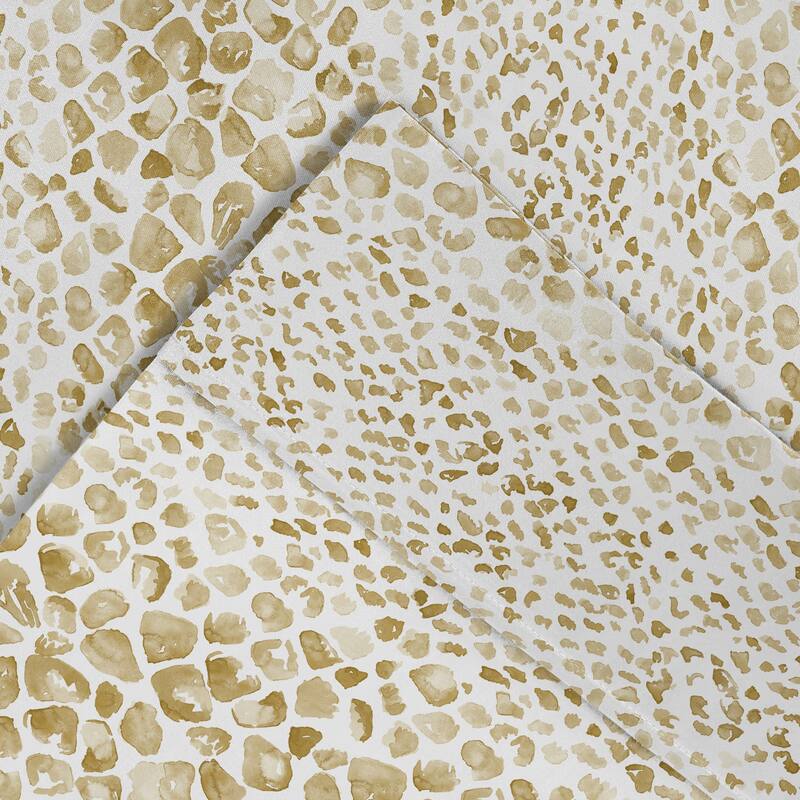 Pointehaven Combed Cotton Crisp Percale Printed 2 pc Pillow Cases - Standard Pillowcases - Modern Snake