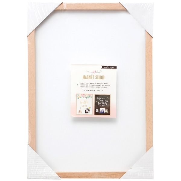 Maggie Holmes Magnet Studio Magnet Board 10"X14"-Double-Sided Black & White W/Wood Frame - Black & White