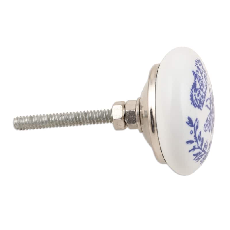 Novica Handmade Blue Visions Ceramic Knobs (Set Of 6)