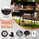 preview thumbnail 4 of 6, Barrel Charcoal Grill With Offset Smoker And Warming Rack Outdoor BBQ Grill For Backyard Patio Parties - N/A