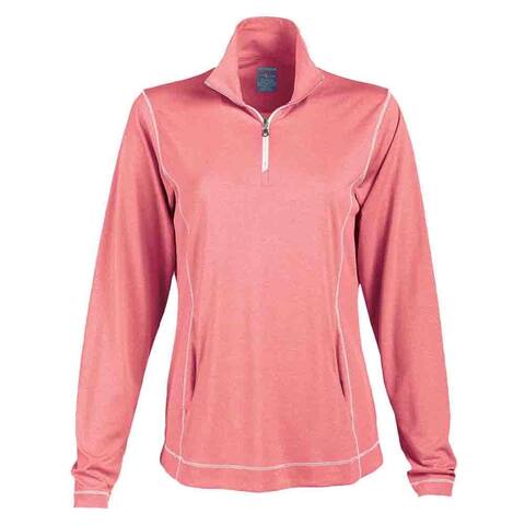 Page & Tuttle Coverstitch Heather Mock Neck Womens Athletic