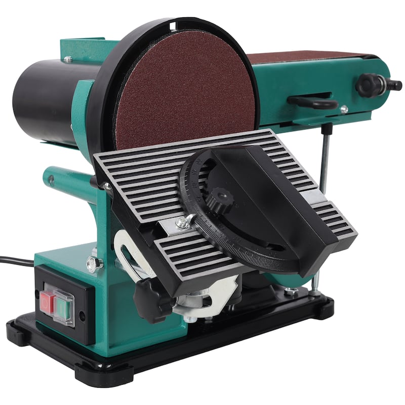 Anmytek 4" x 36" Belt Sander 6" Disc Polisher Grinder 120V UL Certified Green