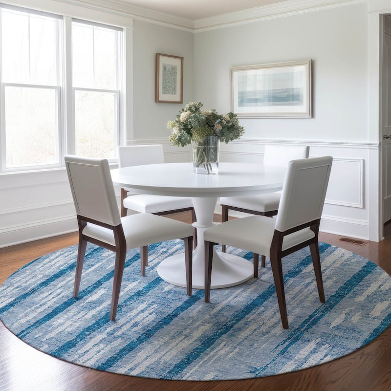 Machine Washable Indoor/ Outdoor Chantille Ombre Stripe Rug