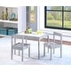 preview thumbnail 5 of 21, Olive & Opie Gibson 3-Piece Dry Erase Kids Table & Chair Set Light Grey