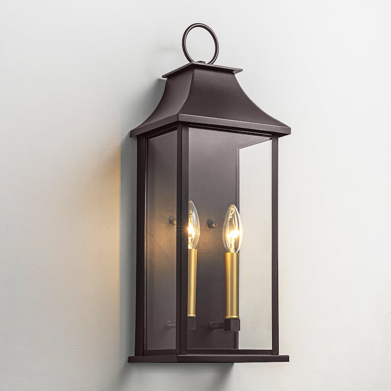 Maxax Black Metal Outdoor Wall Light - Oil Rubbed Bronze
