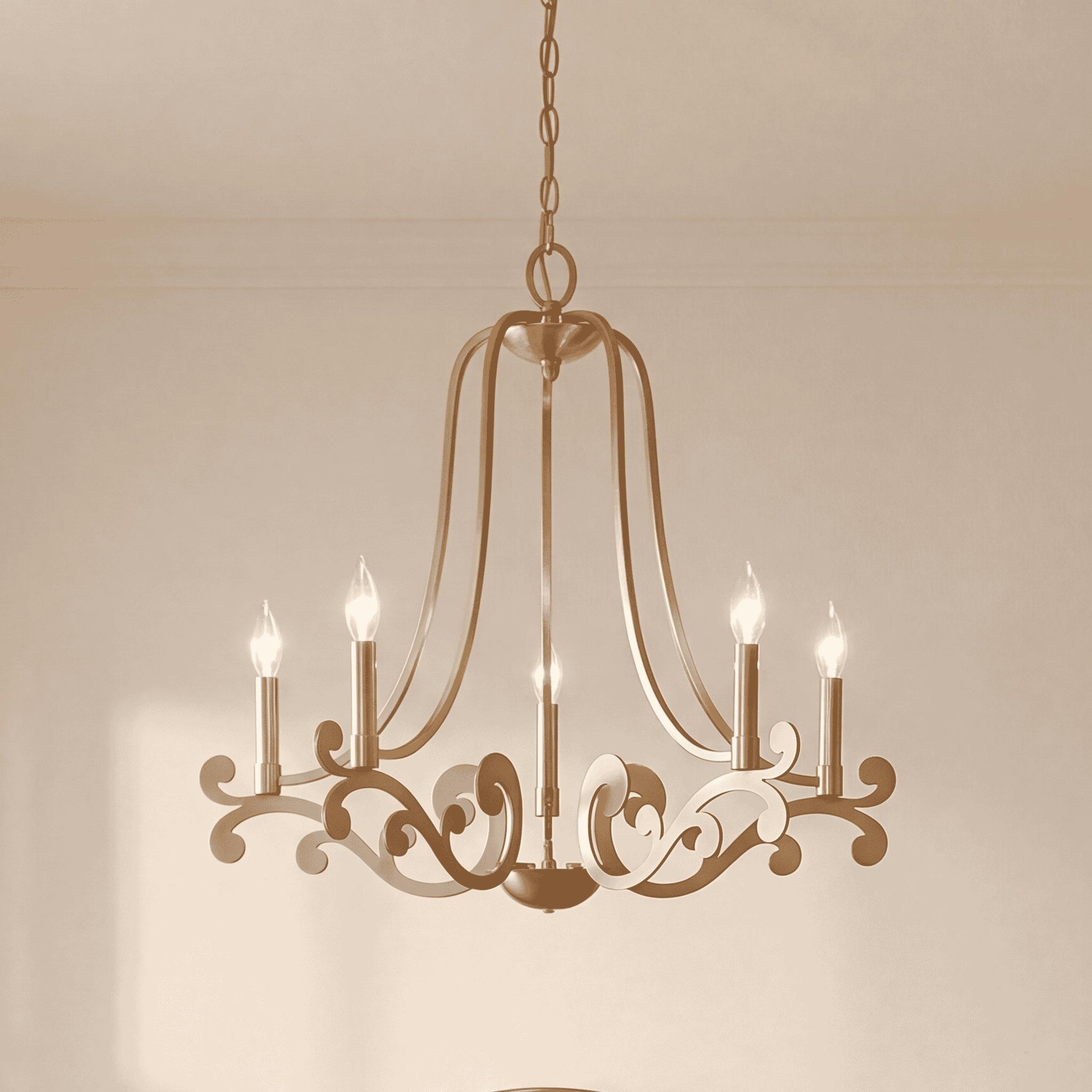 Lombard 5-Light Chandelier in Noble Brass