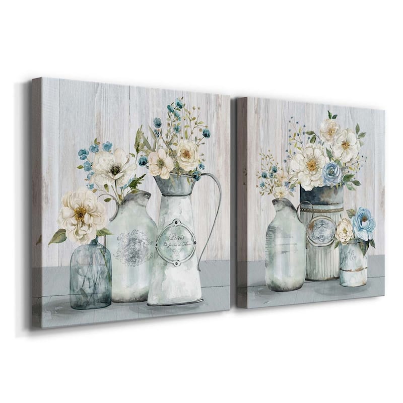 French Garden Flowers I-Premium Gallery Wrapped Canvas - Ready to Hang