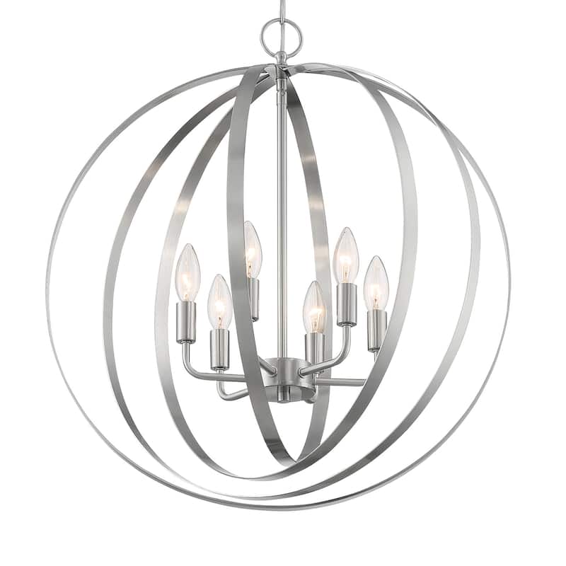 Nuvo Lighting Pendleton 6 Light 22" Wide Taper Candle Chandelier - Brushed Nickel