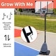 preview thumbnail 7 of 9, Portable 6-10ft Adjustable Basketball Hoop, 44-Inch Backboard, Stable Base - 44'' x 28'' x 6" (L x W x H)