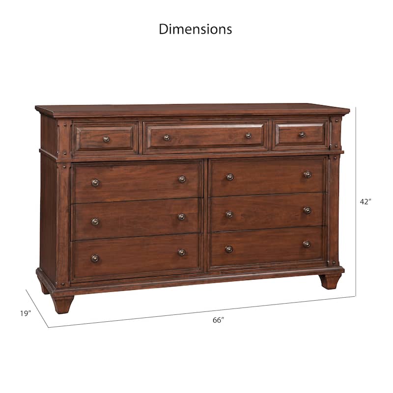 Harbor Point Rustic Cherry 9-drawer Dresser