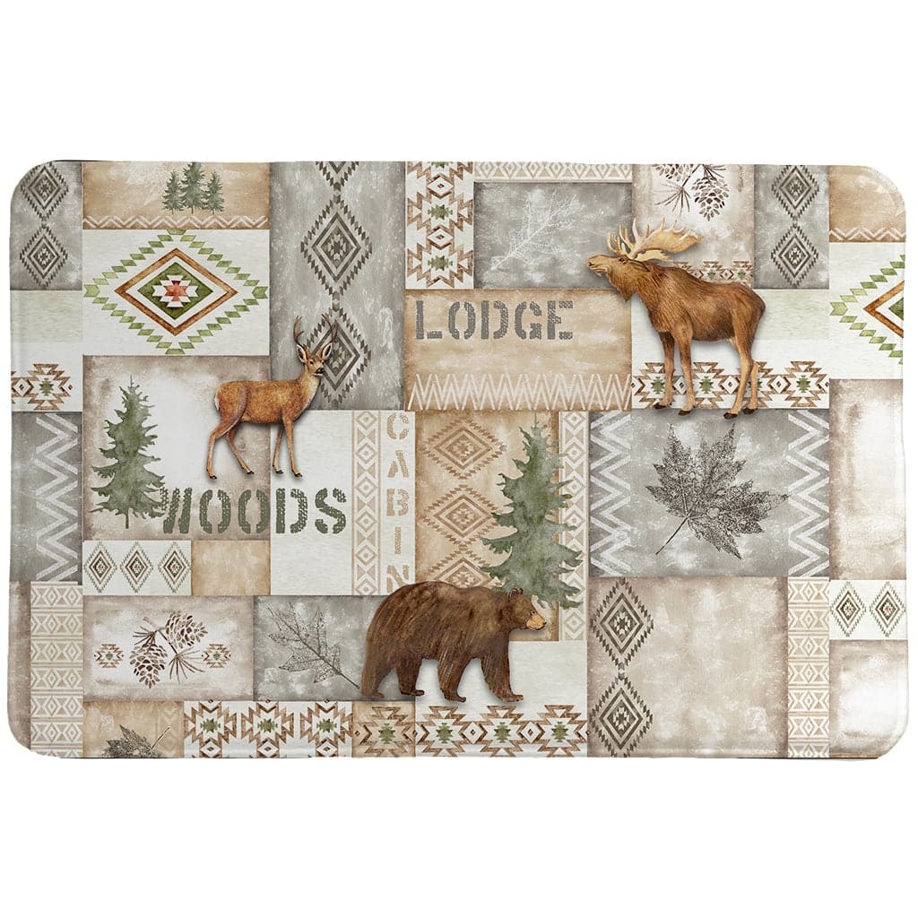 Laural Home Trail Ridge Gray Memory Foam Rug 21x34