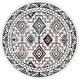 preview thumbnail 15 of 13, SAFAVIEH Tulum Gesa Boho Rug 6'7" Round - Ivory Grey/Blue Rust - Round