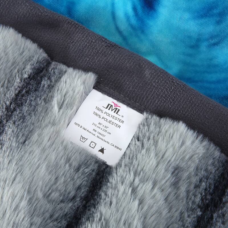 Warm Fleece Blanket Striped Fluffy Plush Bed Blanket 85"x93", 9lbs