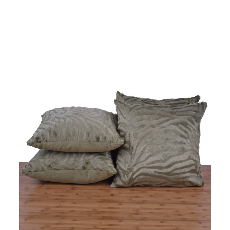 Serenta EmbossedMink 4 Pcs Throw Pillow Cushion Case Cover Shell Set