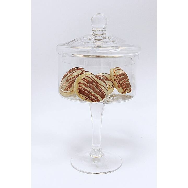 Tall Stemmed Cookie Jar, Liscio Ottico