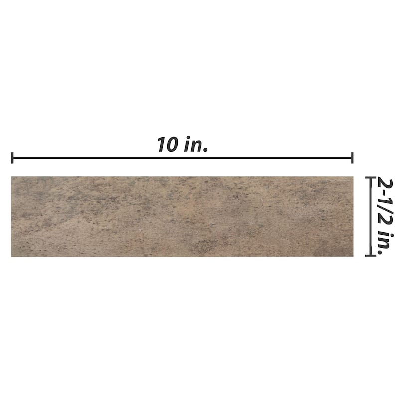 Merola Tile Capri Brick Terra 2-1/2" x 10" Porcelain Floor and Wall Tile