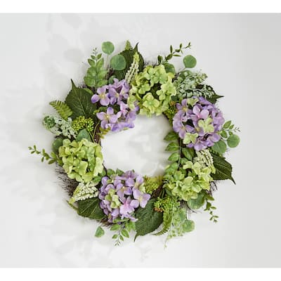 24" Lavender Hydrangea Wreath