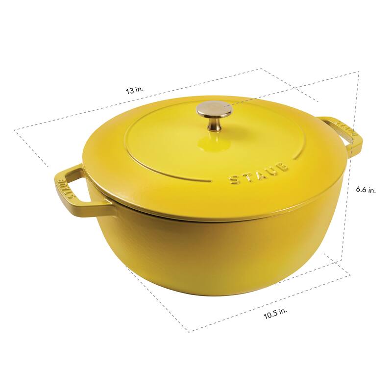 Staub Cast Iron Essential French Oven, Dutch Oven, 5-quart, serves 5-6, Made in France - 5-qt