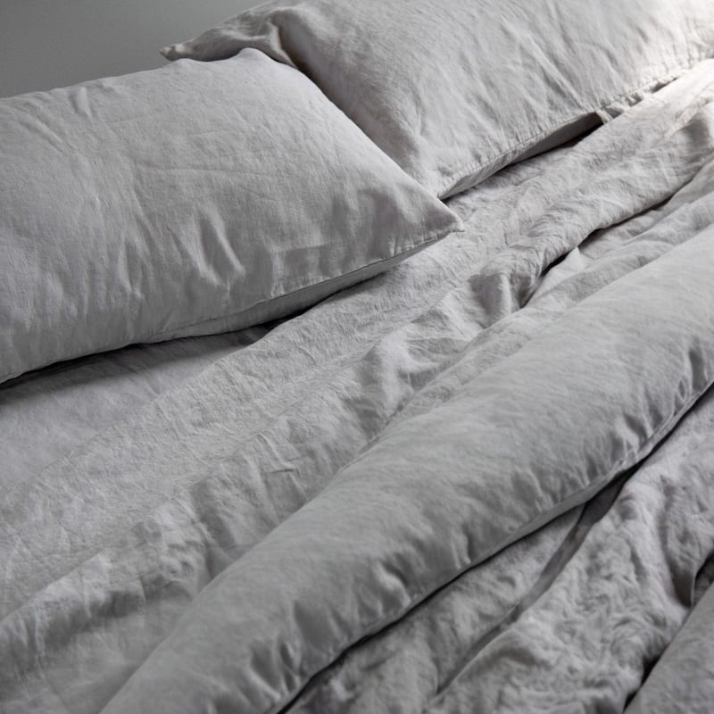 100% French Linen Duvet Cover & Sham Set by BOKSER HOME