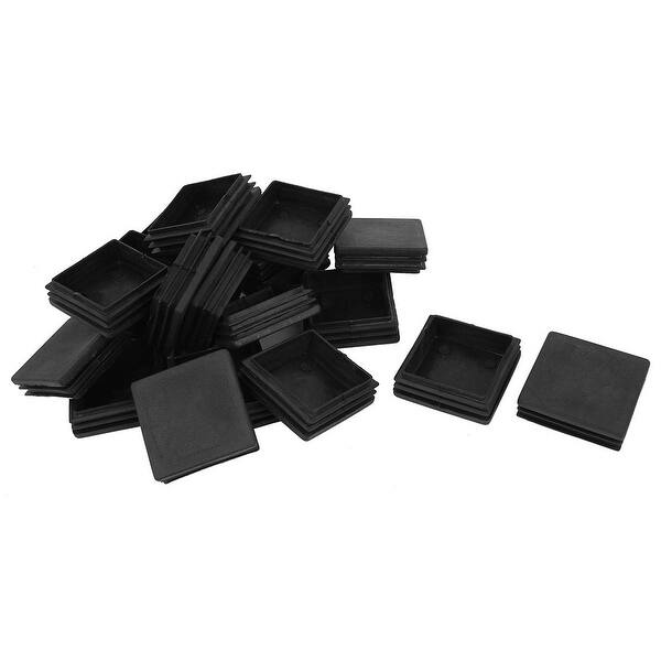 50mm x 50mm Plastic Square Caps Tube Pipe Inserts End Blanking Black 20 ...