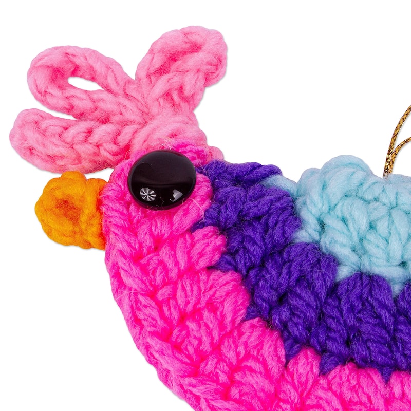 Novica Handmade Cheeky Chickens Crocheted Ornaments (Pair)