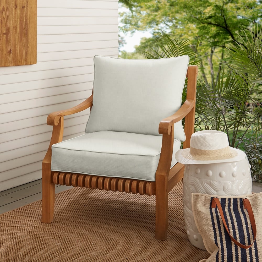 Sorra Home Indoor/Outdoor Corded Pillow and Cushion Chair Set