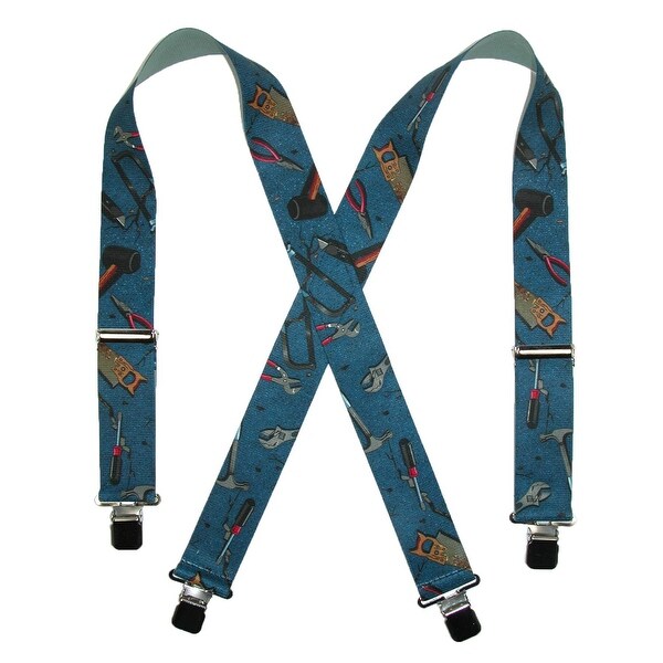 CTM® Men's Big and Tall Elastic Hand Tools Clip End Work Suspenders