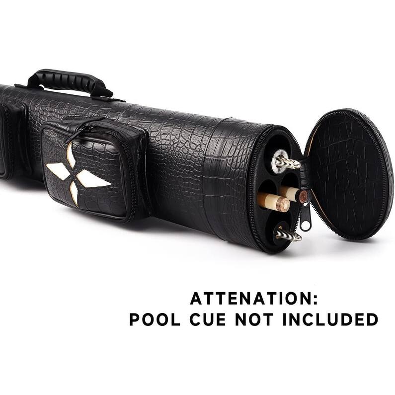 GSE™ 2x2 Oval Deluxe Hard Billiard Pool Cue Stick Carrying Case, Billiard Cue Case Holds 2 Butts/2 Shafts (4 Colors)