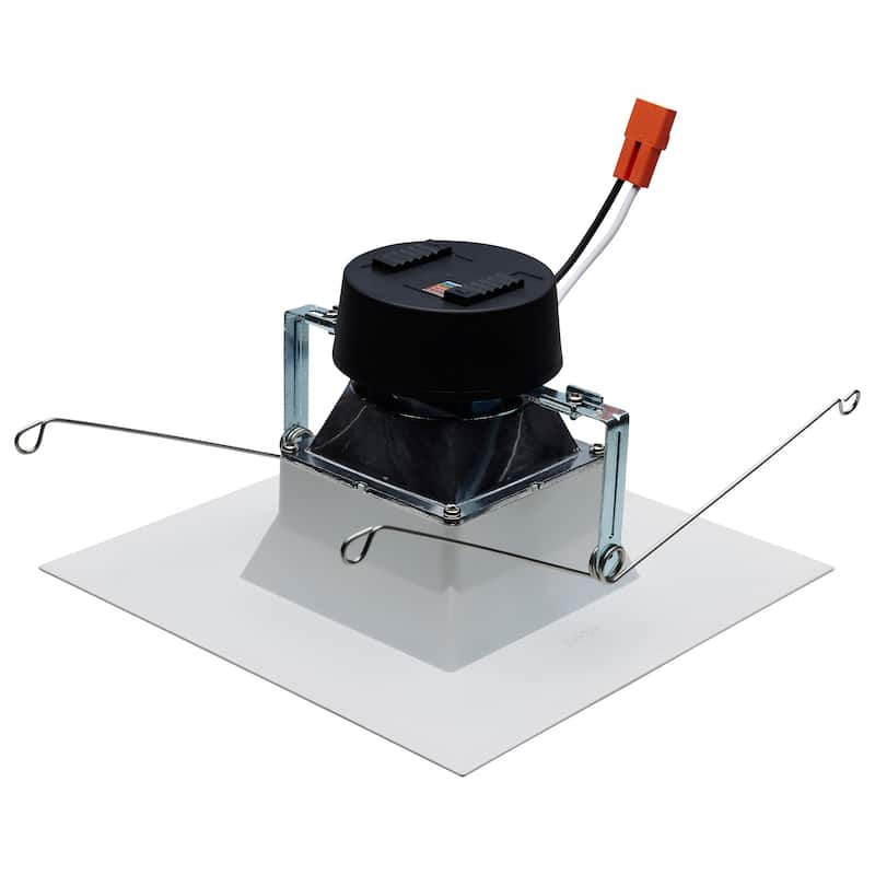 Retrofit Deep Baffle 8/10.5/13.5Ws 27K/30K/35K/40K/50K CCT 5-6In Square White 120V