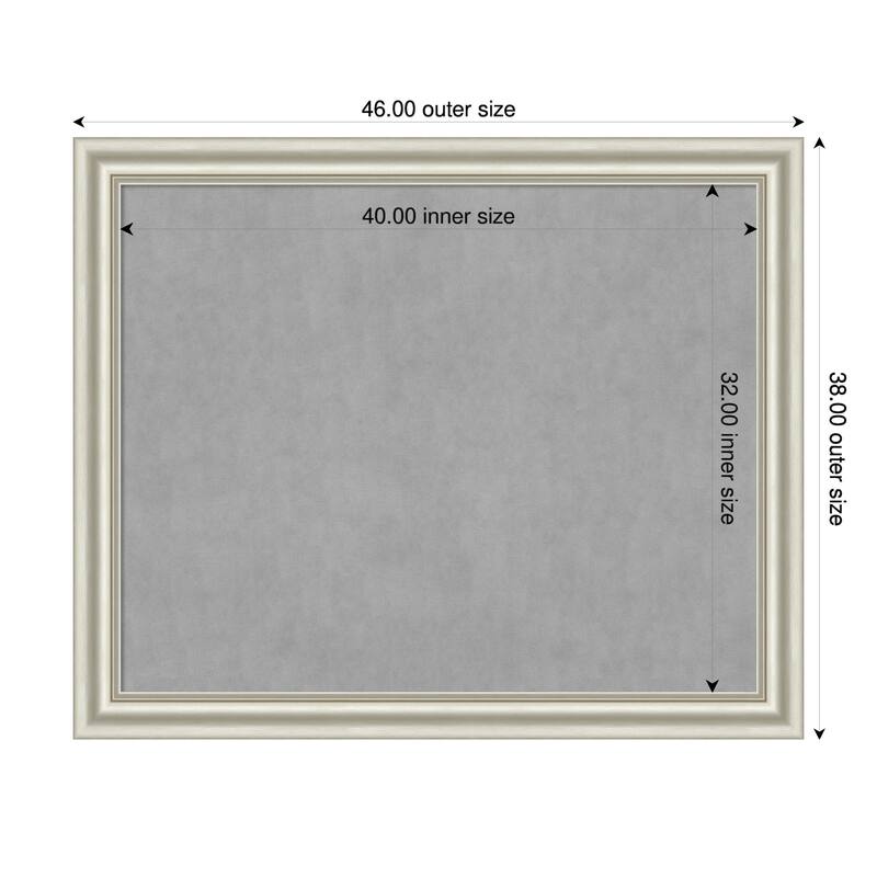 Amanti Art Sophia Gold Framed - 46 x 38 in - Sophia Silver