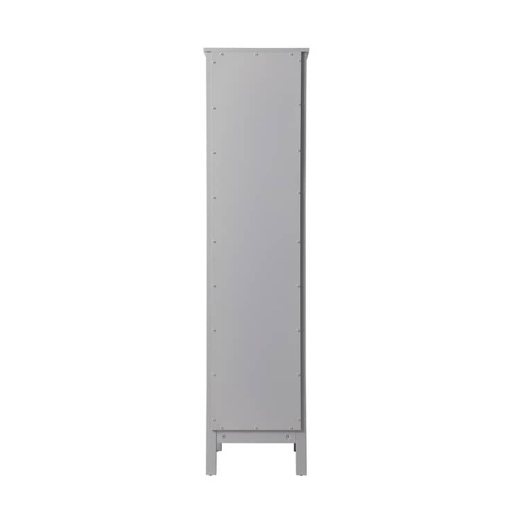 Indigo Home 16 Inch Bathroom Linen Storage Freestanding Cabinet