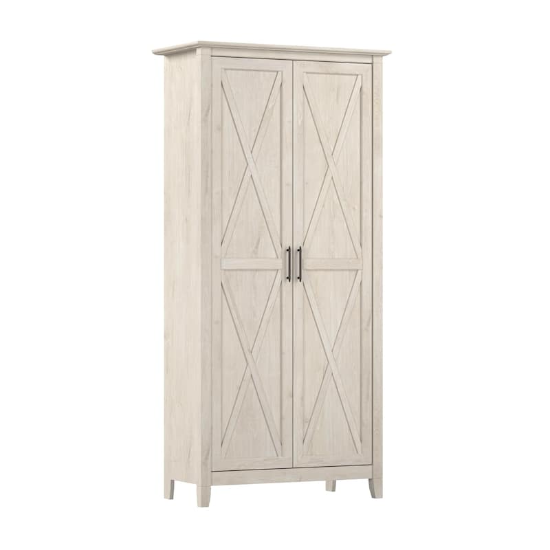 Key West Tall Storage Cabinet with Doors and Shelves by Bush Furniture