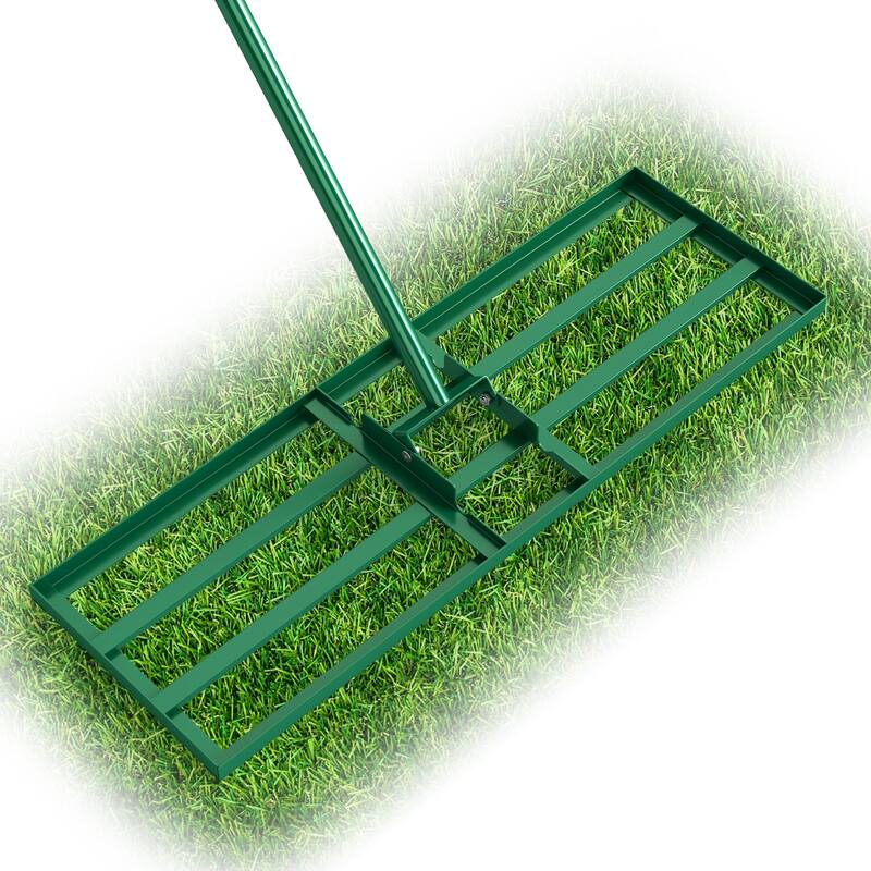 Gymax Lawn Leveling Rake 30'' x 10'' Heavy Duty Lawn Level Tool for