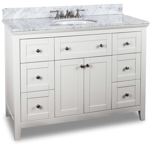 Jeffrey Alexander Van105 48 T Inch Single Free Standing Vanity Jeffrey Alexander Van105 48 T Inch Single Free Standing Vanity Set With Hardwood