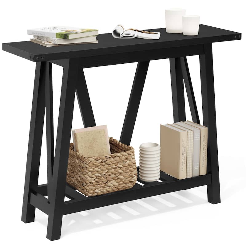 Console Table with Storage Shelf Entry Table for Living Room Hallway - 41.34 in L * 11.42 in W * 31.5 in H