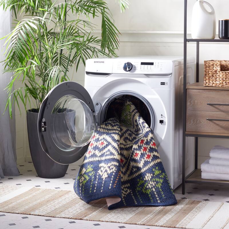 SAFAVIEH Journey Machine Washable Slip Resistant Klasine Boho Tribal