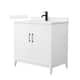 Option White, Black Trim, White Quartz Top
