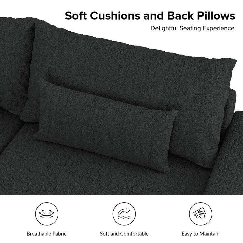 Conradus Modren Oversize 57" Deep Square Arm Sofa by HULALA HOME